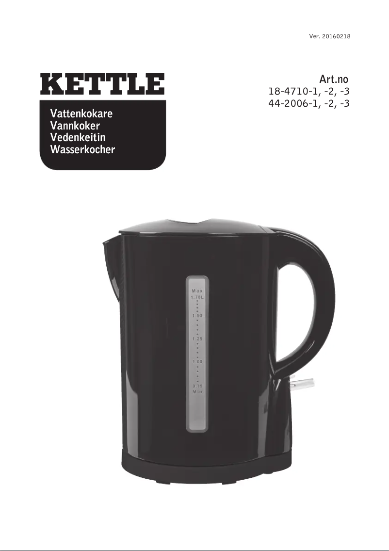 Page n°1 - Manuel utilisateur Clas Ohlson 44-2006-1