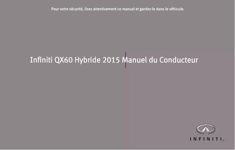 Page 1 of the manual User Manual Infiniti QX60 Hybrid (2015)