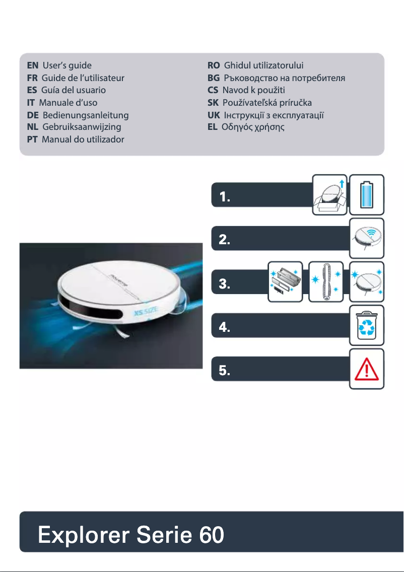 Página 1 del manual Instrucciones de seguridad Rowenta X-Plorer Serie 60 RR7455