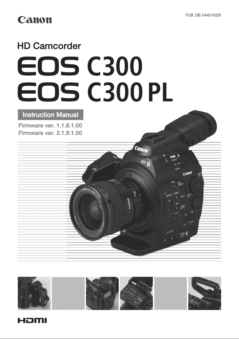 Page n°1 - Manuel utilisateur Canon EOS C300PL