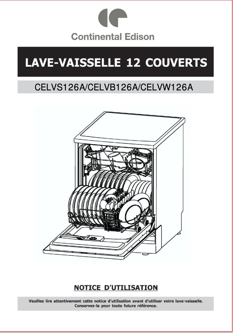 Page 1 de la notice Manuel utilisateur Continental Edison CELVW126A
