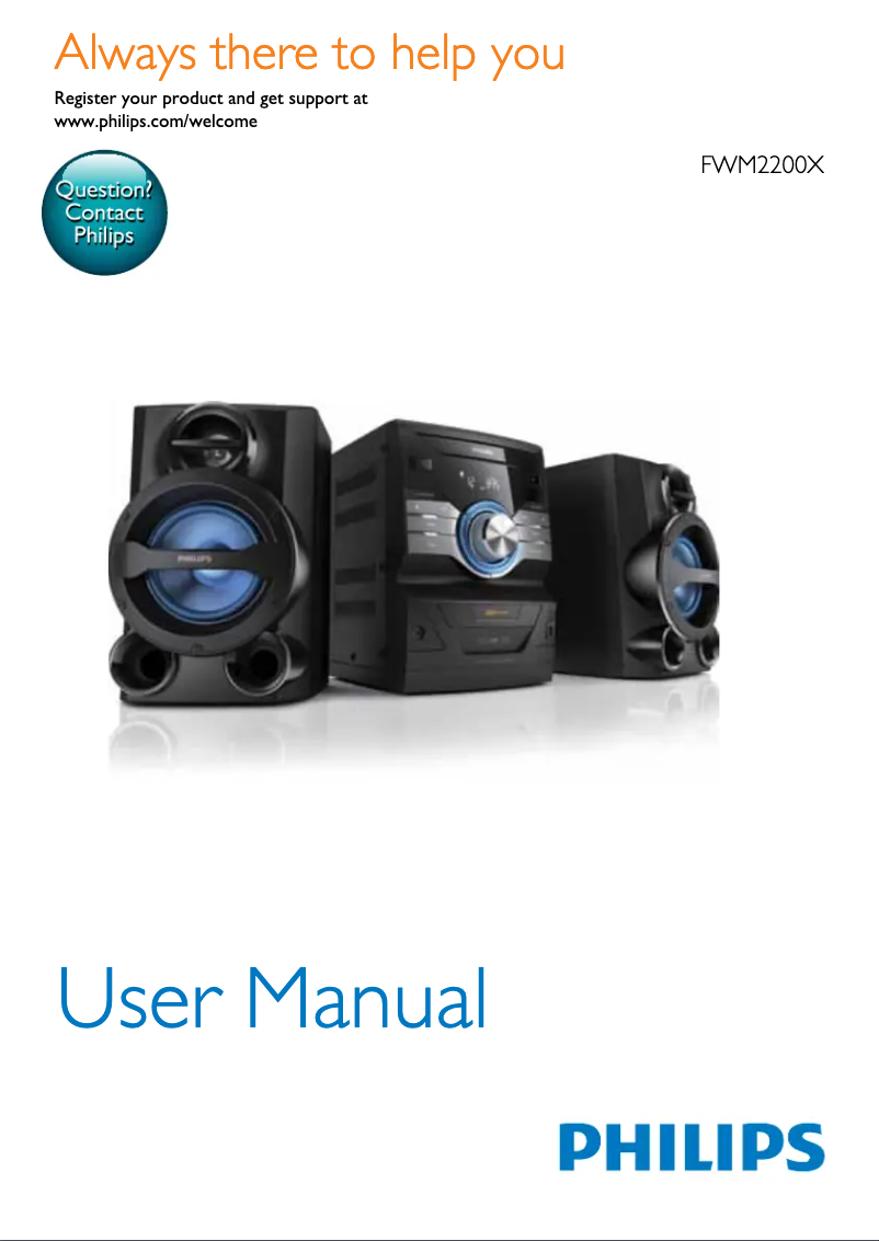 Image de la première page du manuel de l'appareil FWM2200X