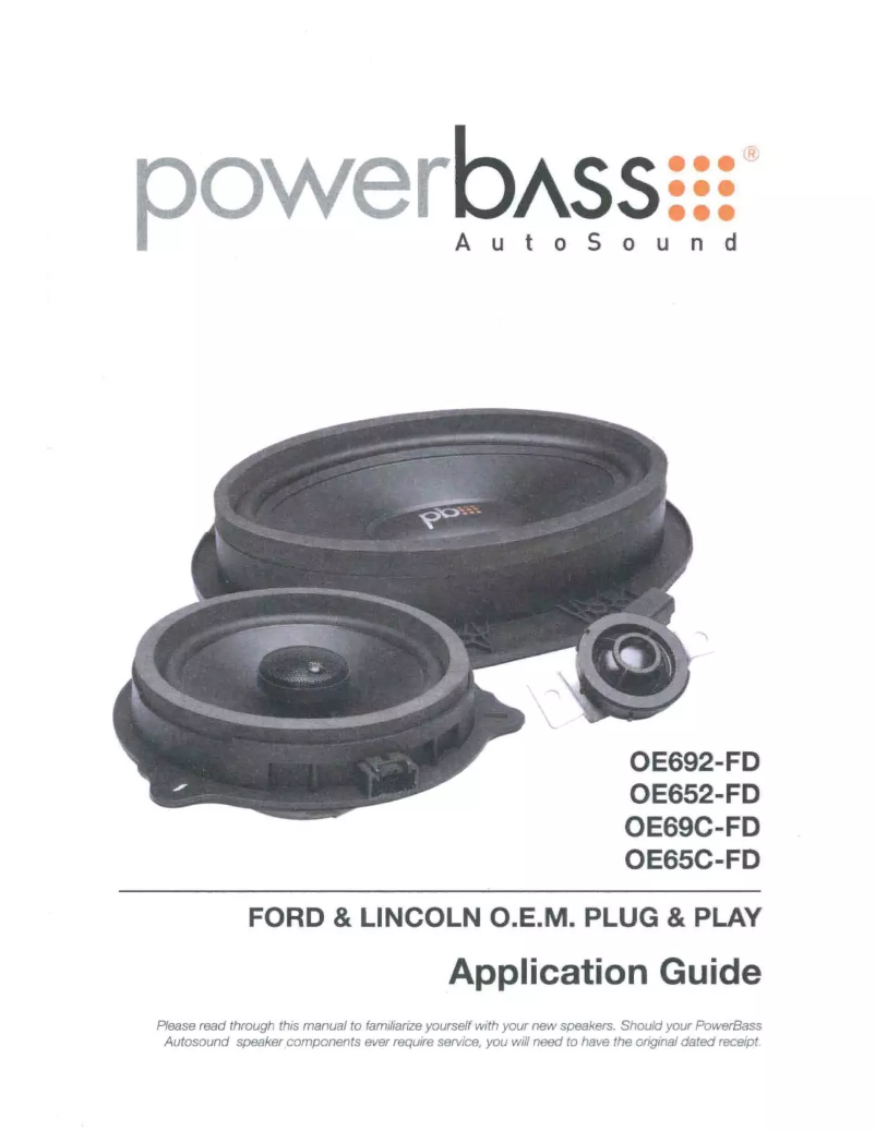 Page n°1 - Manuel utilisateur PowerBass OE65C-FD