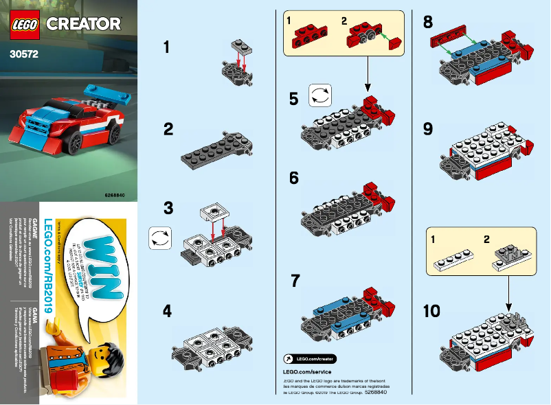 Page n°1 - Manuel utilisateur Lego Creator 30572