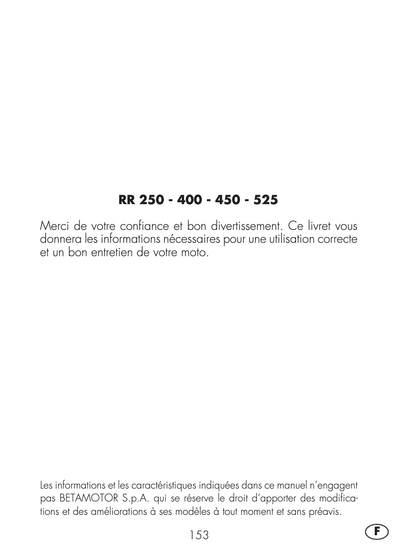 Imagen de la primera página del manual del dispositivo RR 250 (2007)