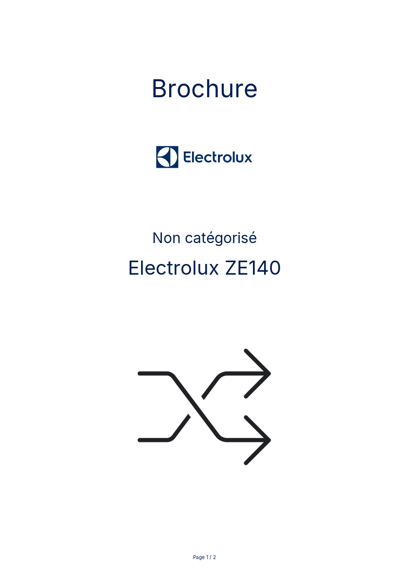 Page n°1 - Brochure Electrolux ZE140