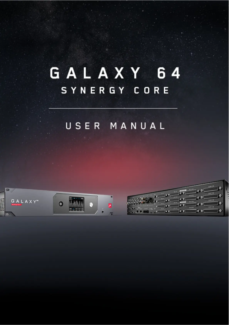 Página 1 del manual Manual de usuario Antelope Audio Galaxy 64 Synergy Core