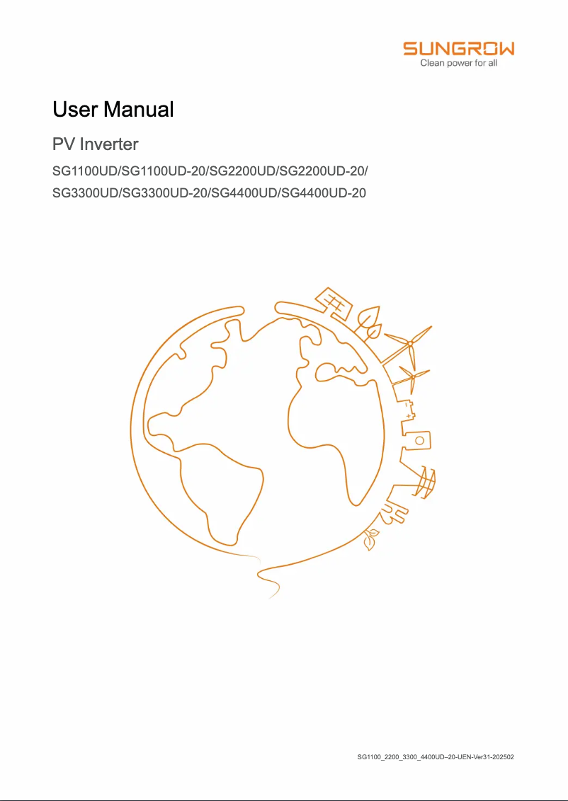 Image de la première page du manuel de l'appareil SG3300UD