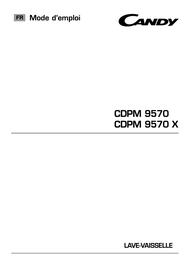 Image de la première page du manuel de l'appareil CDPM 9570-47