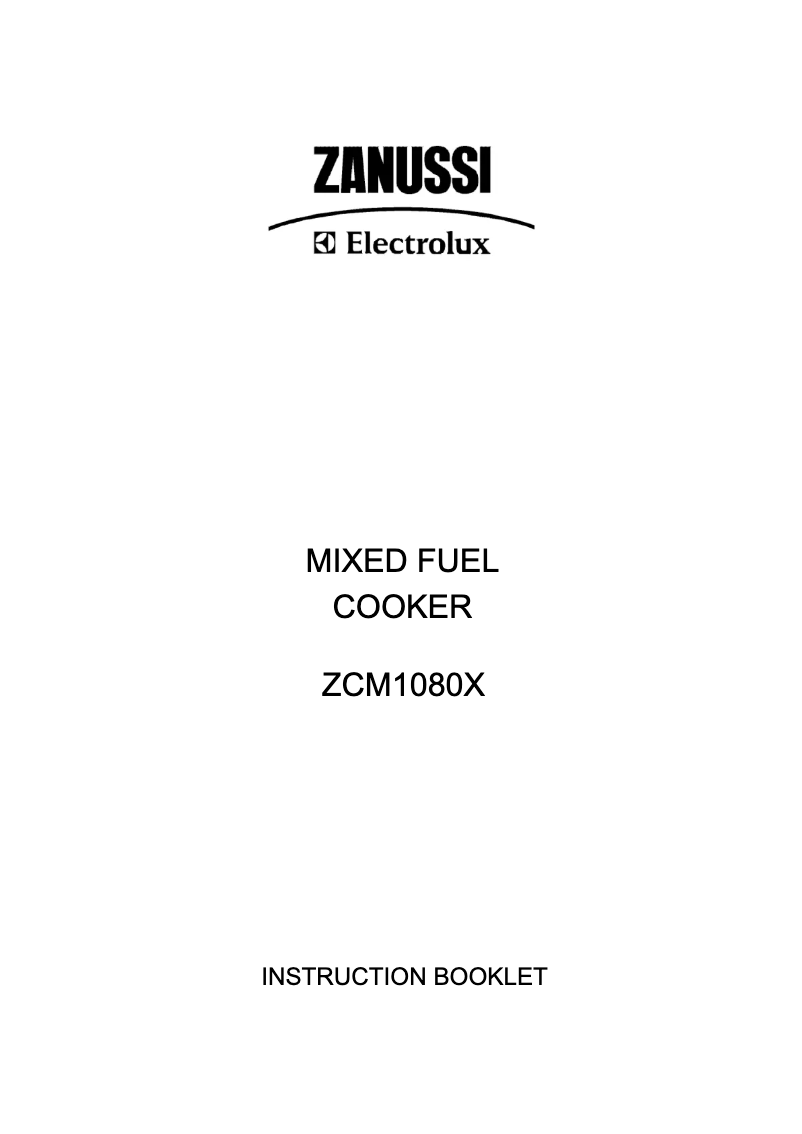 Image de la première page du manuel de l'appareil ZCM1080X
