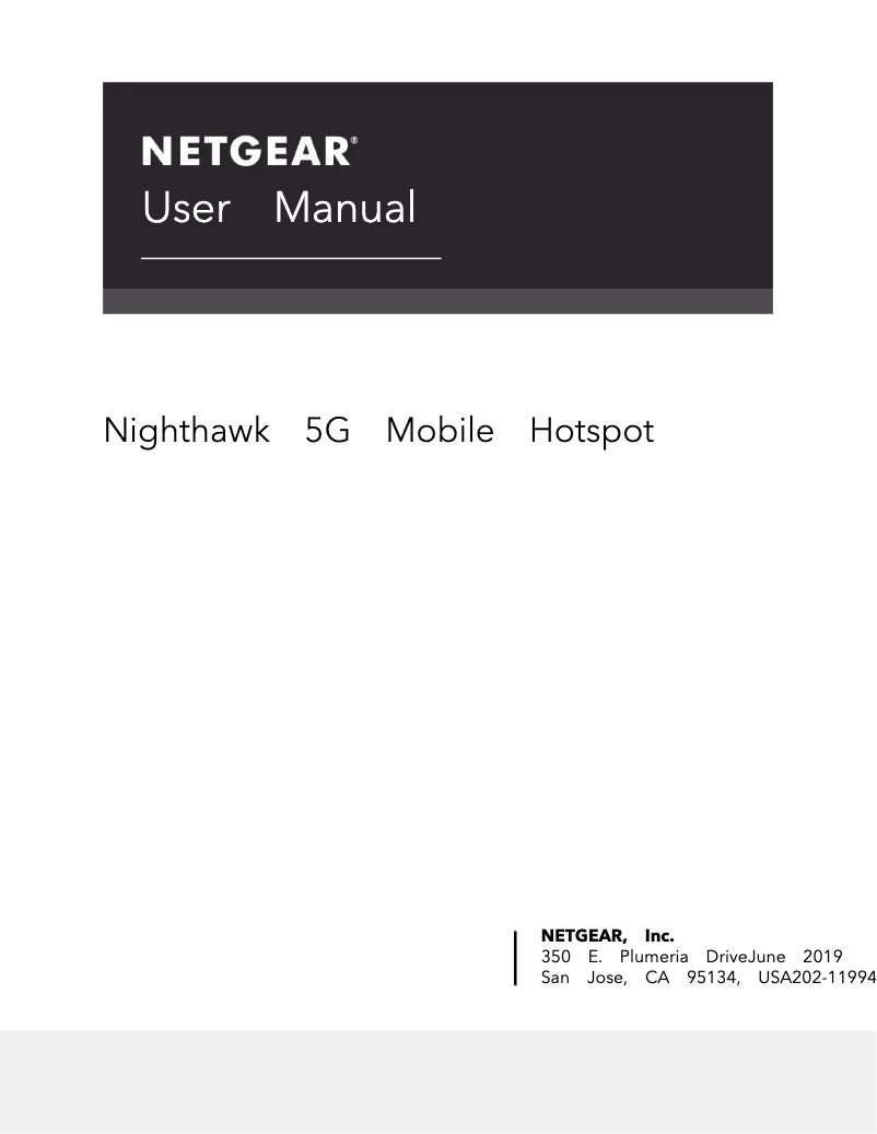 Page 1 de la notice Manuel utilisateur Netgear Nighthawk MR5000