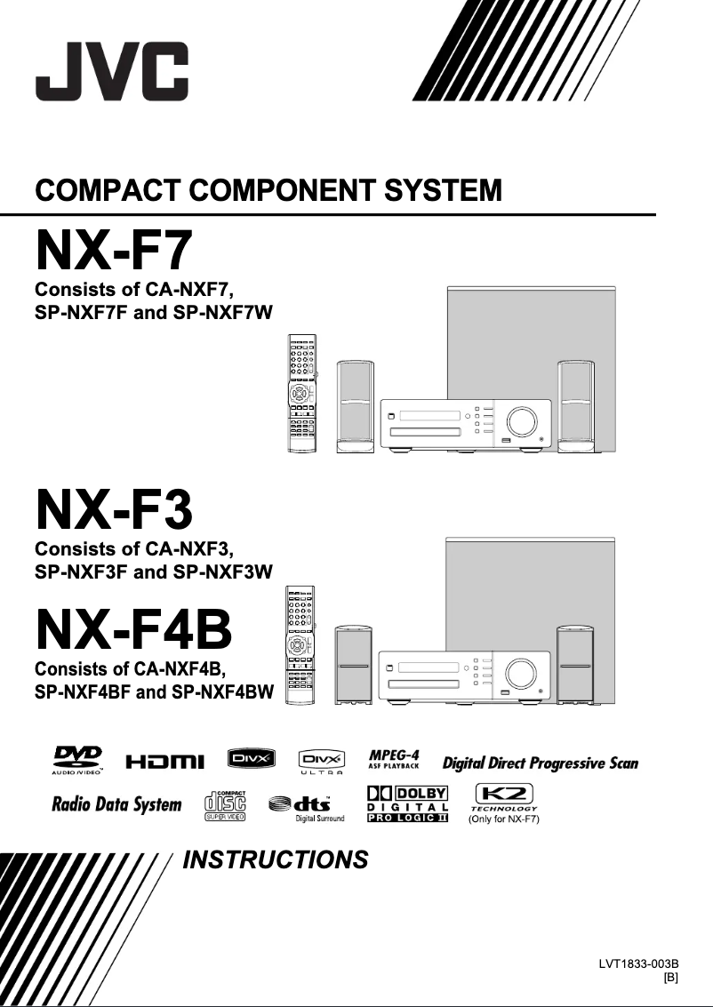 Image de la première page du manuel de l'appareil SP-NXF3