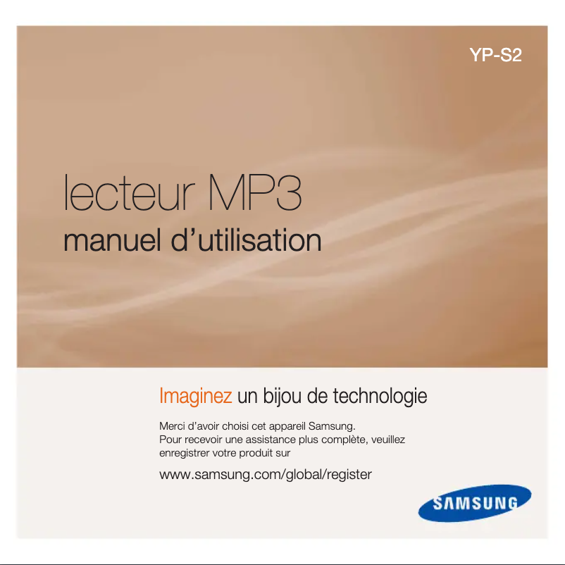 Page n°1 - Manuel utilisateur Samsung YP-S2ZU