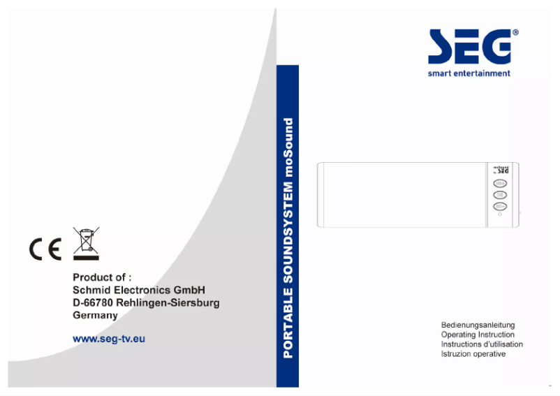 Page n°1 - Manuel utilisateur SEG moSound