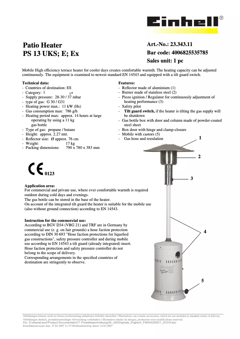 Image de la première page du manuel de l'appareil PS 13 UKS