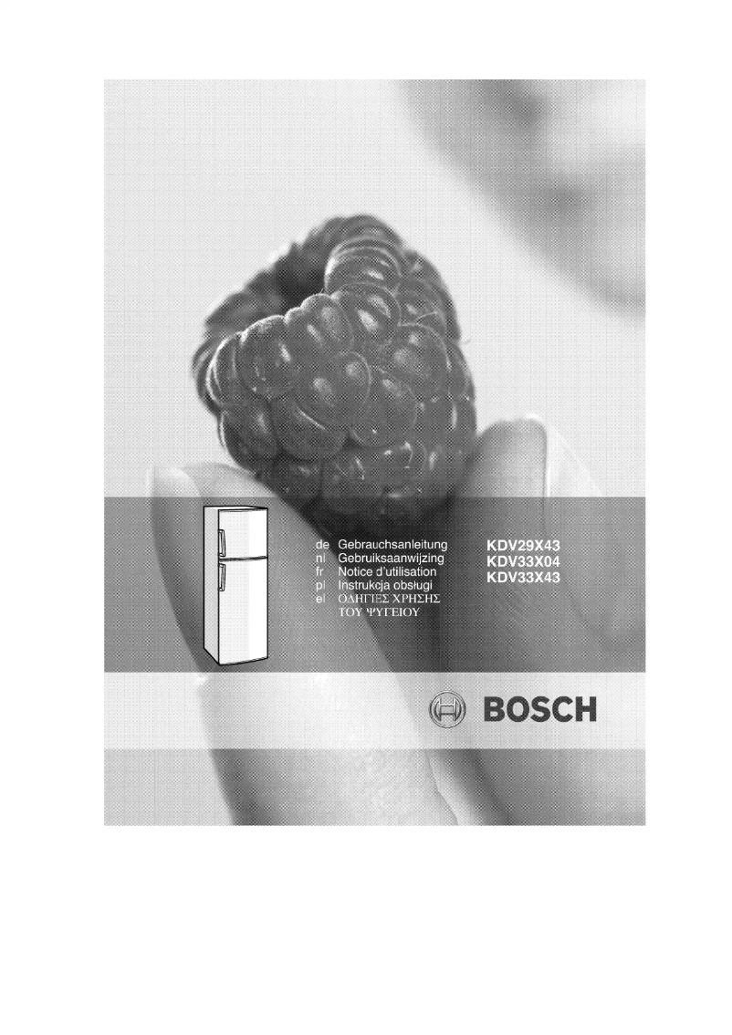 Page 1 de la notice Manuel utilisateur Bosch KDV33X04