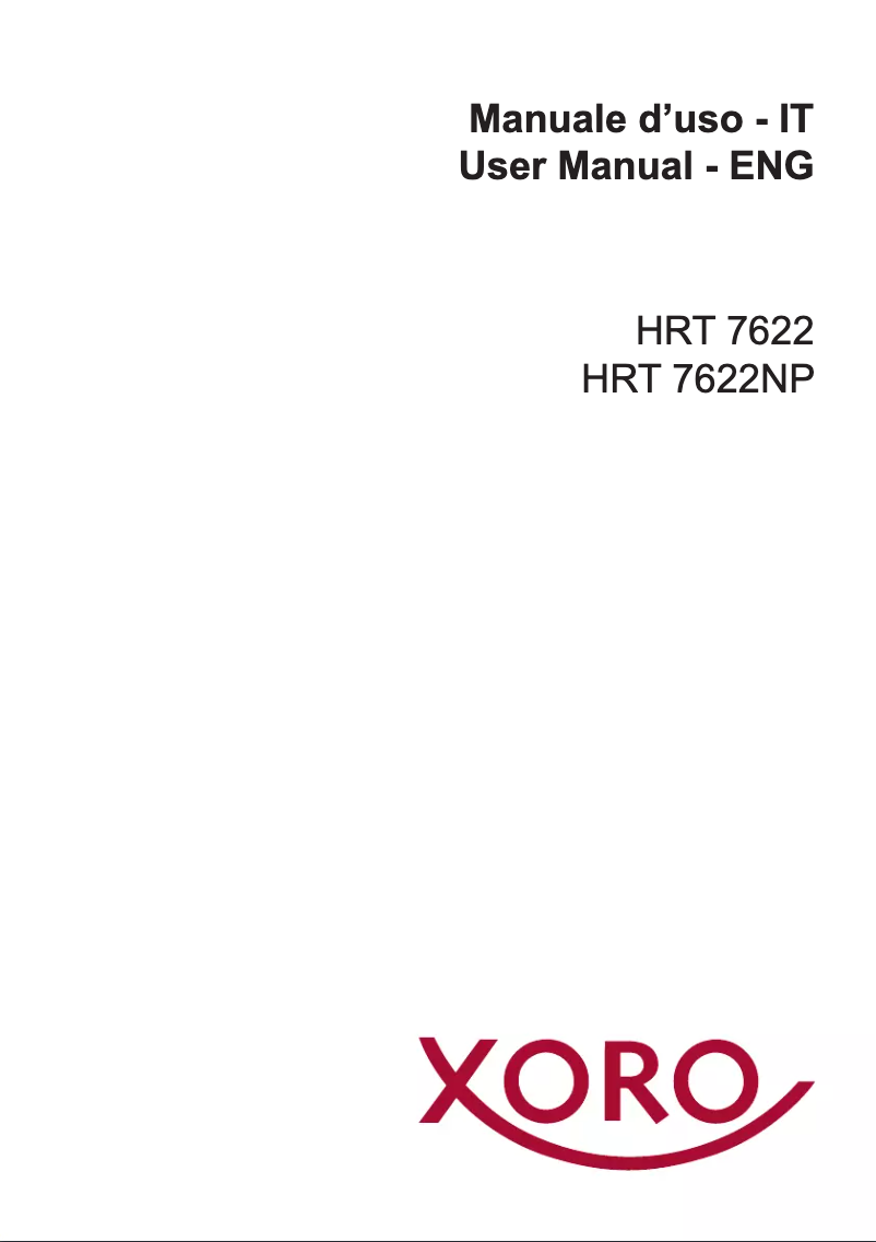 Image de la première page du manuel de l'appareil HRT 7622