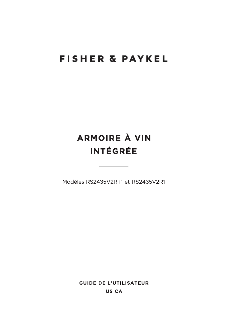 Image de la première page du manuel de l'appareil RS2435V2R1