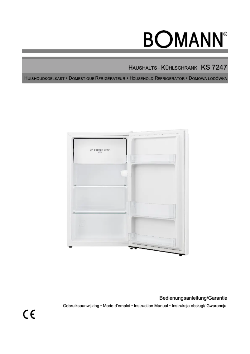 Page 1 de la notice Manuel utilisateur Bomann KS 7247