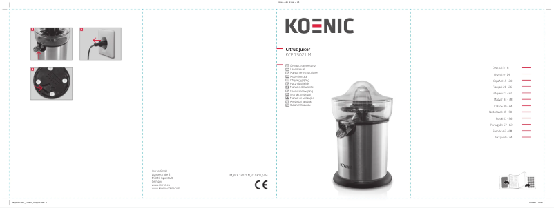 Page 1 de la notice Manuel utilisateur Koenic KCP 13021 M