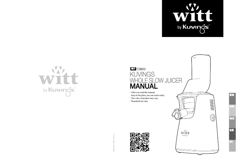 Page 1 de la notice Manuel utilisateur Witt C9640