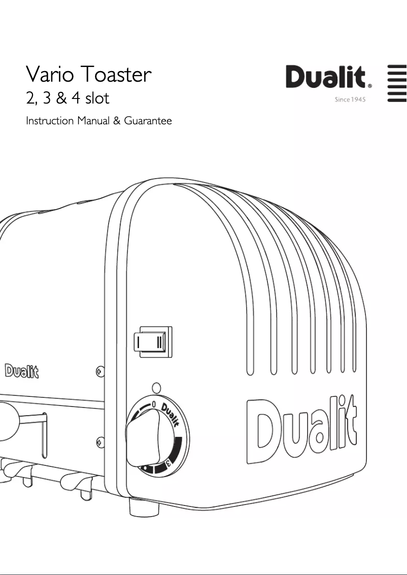 Page 1 de la notice Manuel utilisateur Dualit Vario 3