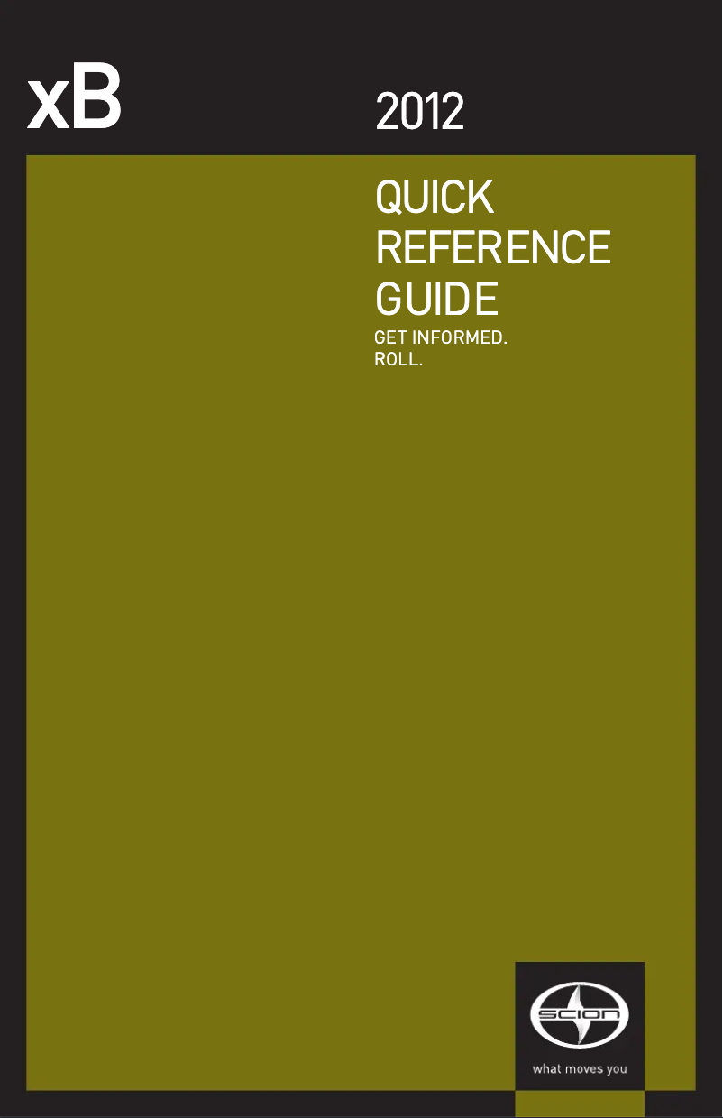 Página 1 del manual Manual de usuario Scion xB (2012)