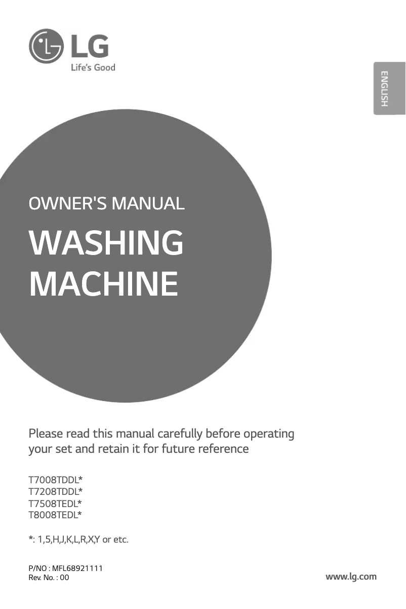 Image de la première page du manuel de l'appareil T7508TEDLM
