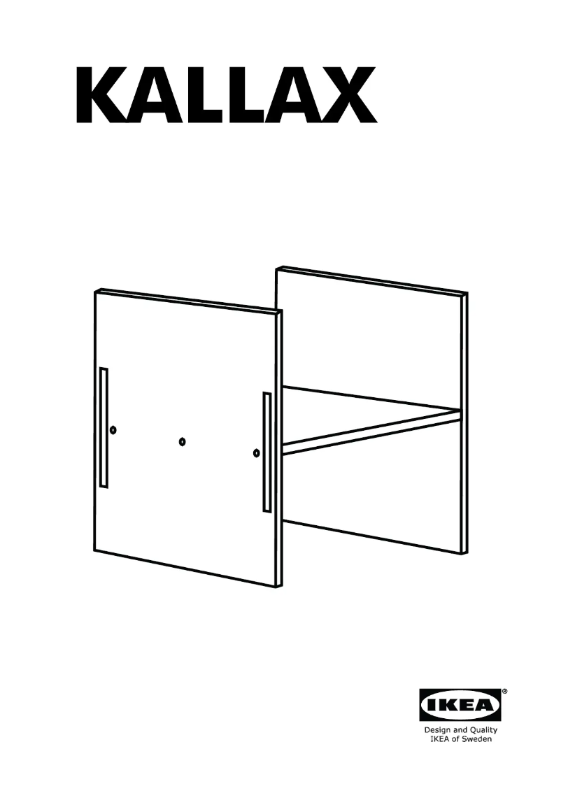 Page 1 de la notice Manuel utilisateur Ikea KALLAX 405.805.87