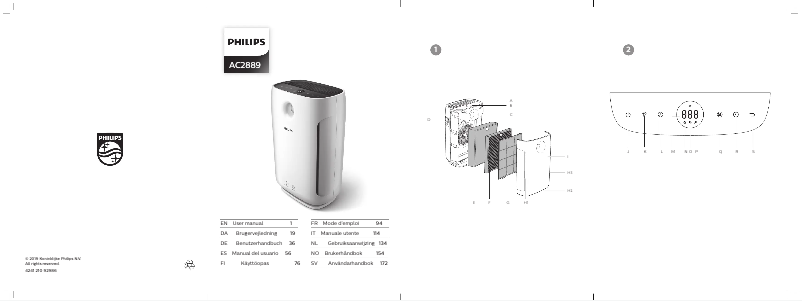 Imagen de la primera página del manual del dispositivo AC2889