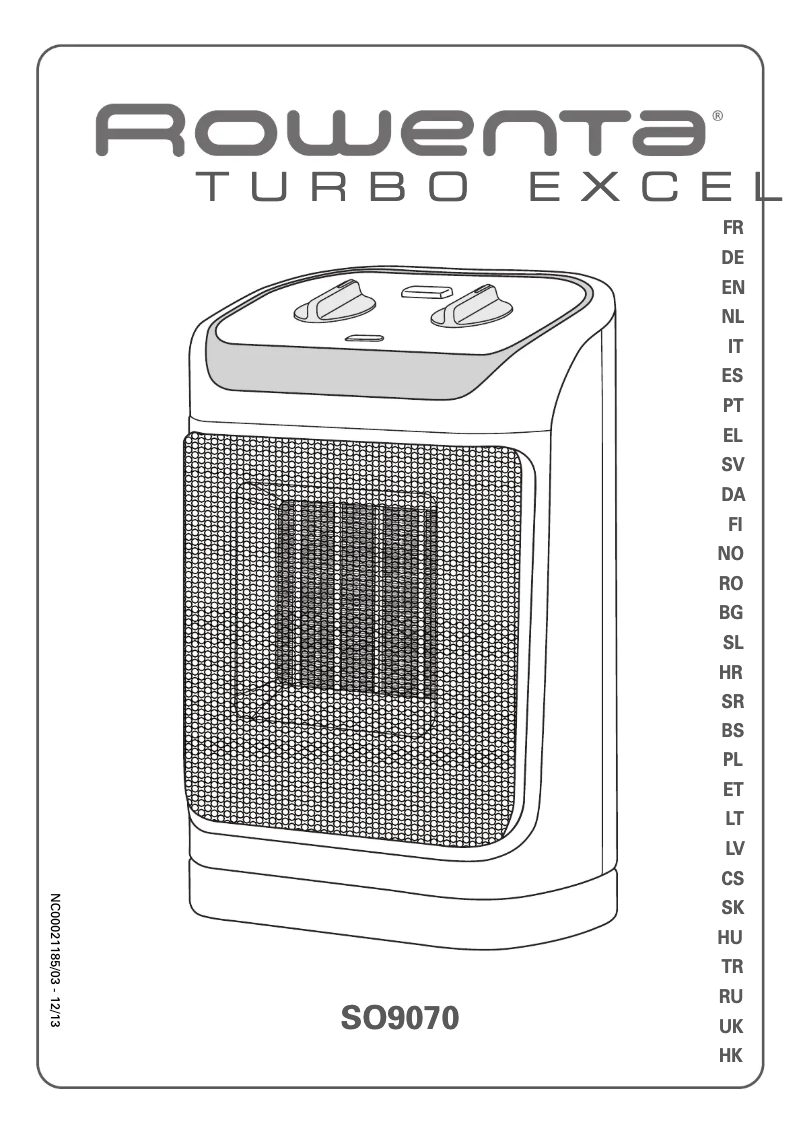 Página 1 del manual Manual de usuario Rowenta Turbo Excel SO9070