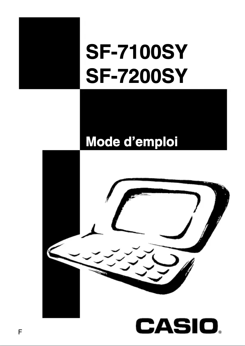 Page n°1 - Manuel utilisateur Casio SF-7200SY