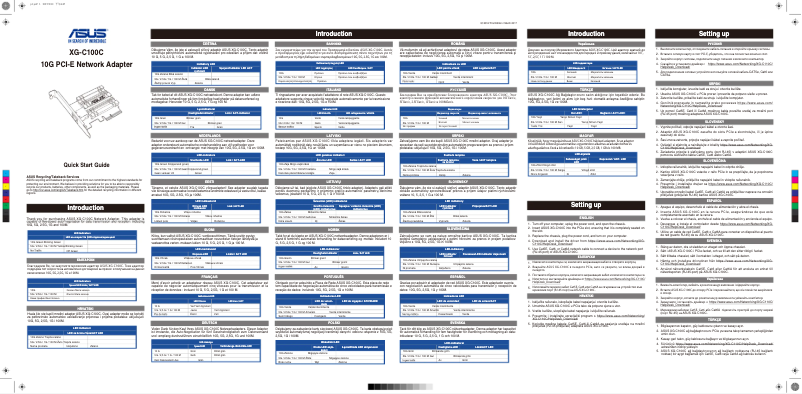 Page n°1 - Manuel utilisateur Asus XG-C100C