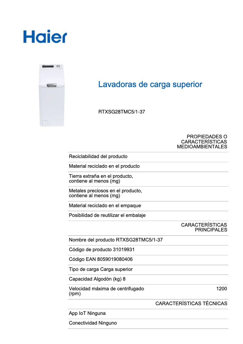 Page 1 de la notice Manuel utilisateur Haier RTXSG48TMCE-37