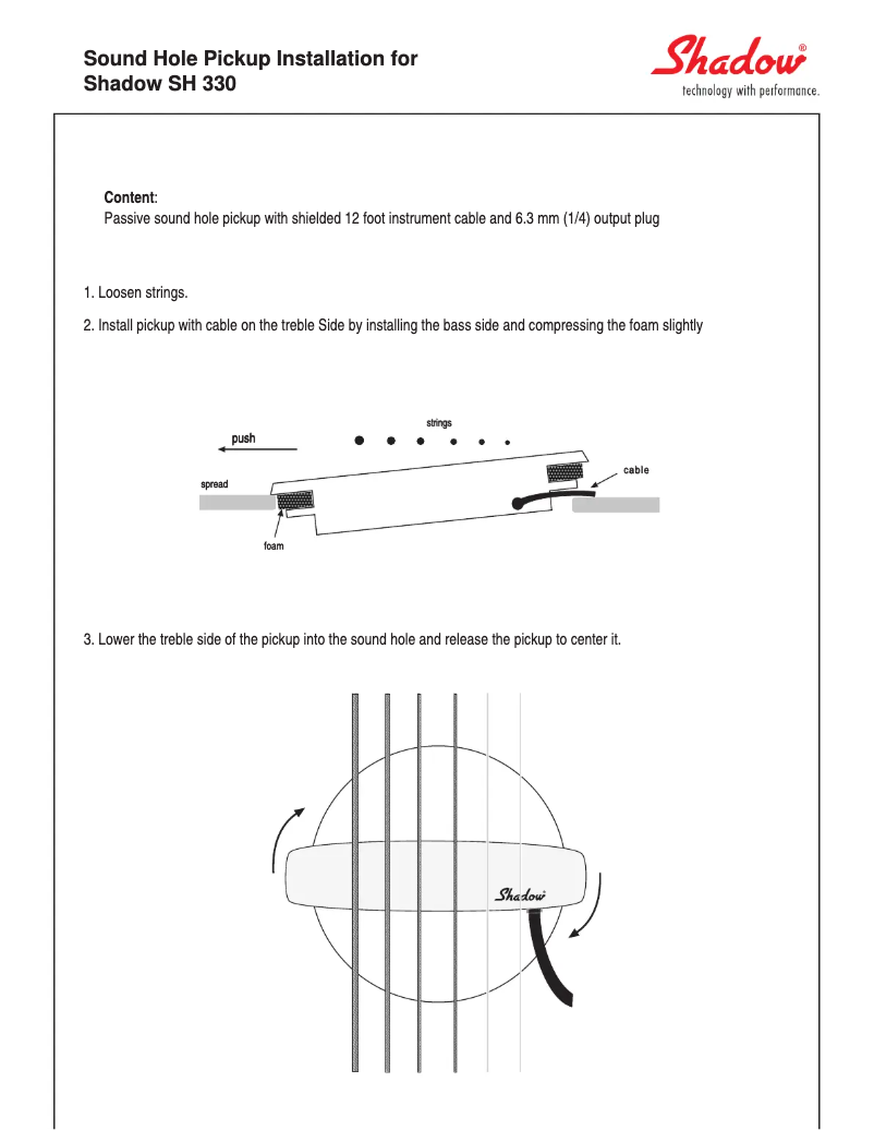 Página 1 del manual Manual de usuario Shadow SH330