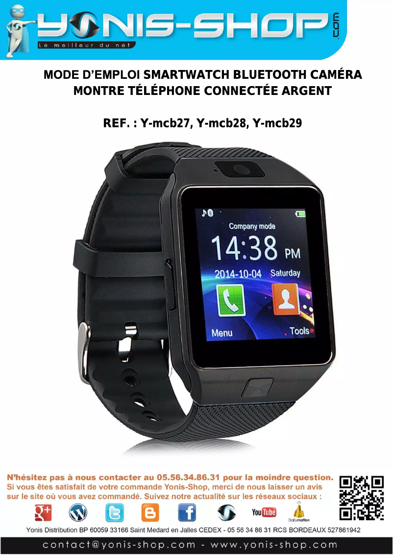 Image de la première page du manuel de l'appareil Y-MCB27