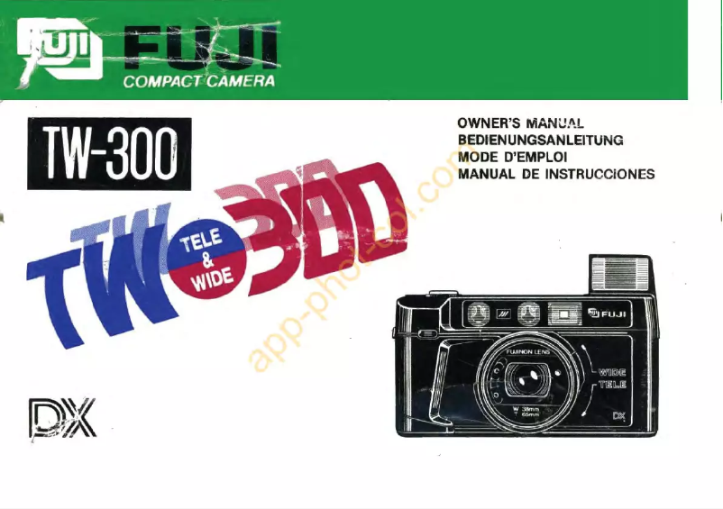 Page 1 de la notice Manuel utilisateur Fuji TW-300