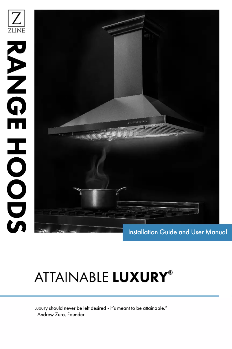 Page n°1 - Manuel utilisateur ZLine DuraSnow RGS-SN-36