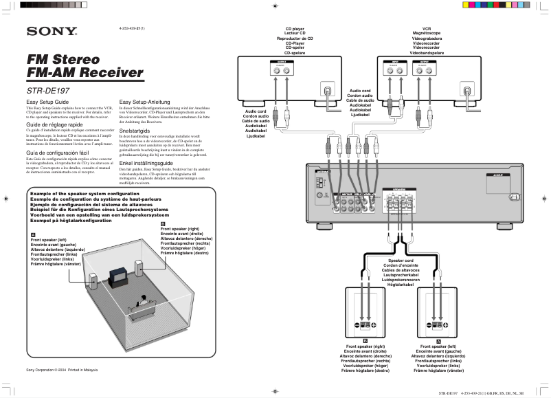 Page 1 of the manual User Manual Sony STR-DE197