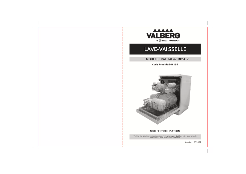 Image de la première page du manuel de l'appareil VAL 14C42 MDSC 2