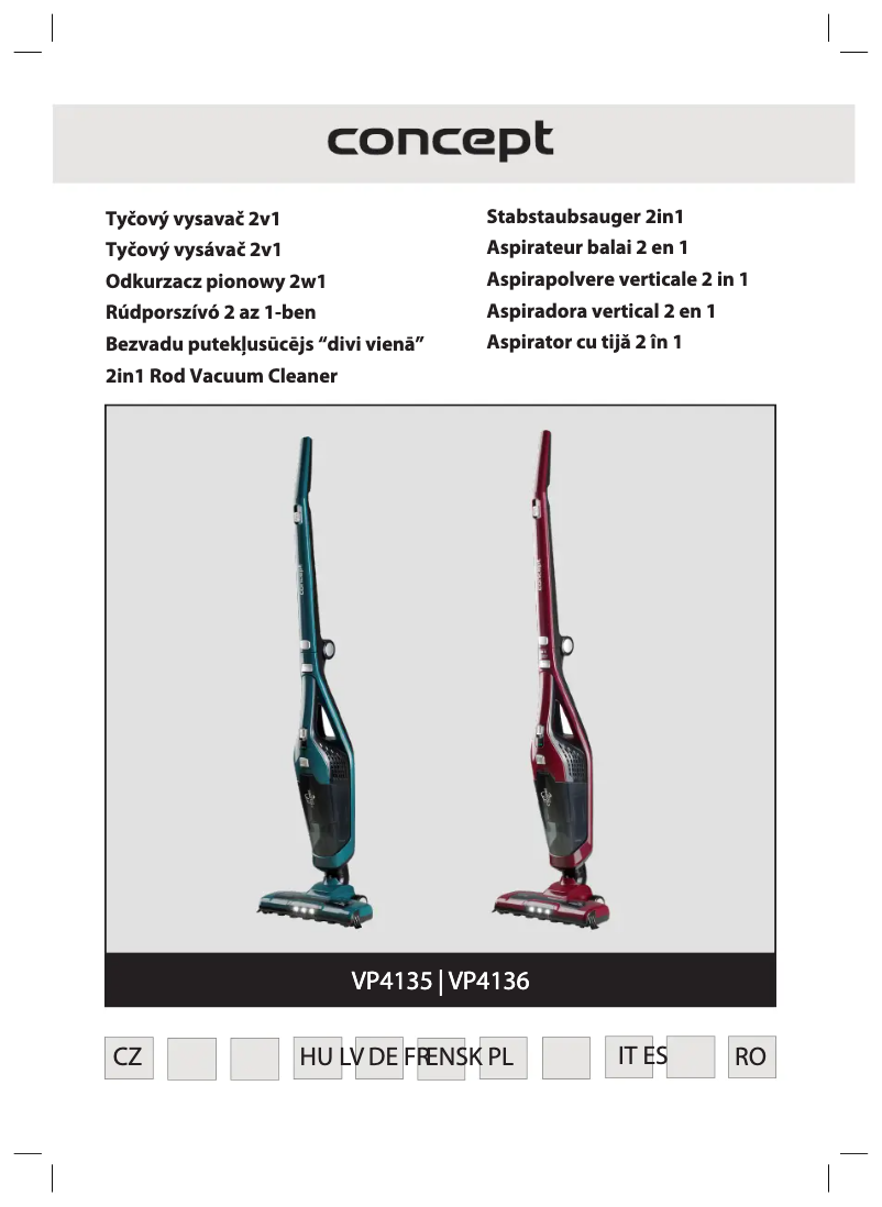 Image de la première page du manuel de l'appareil VP4135