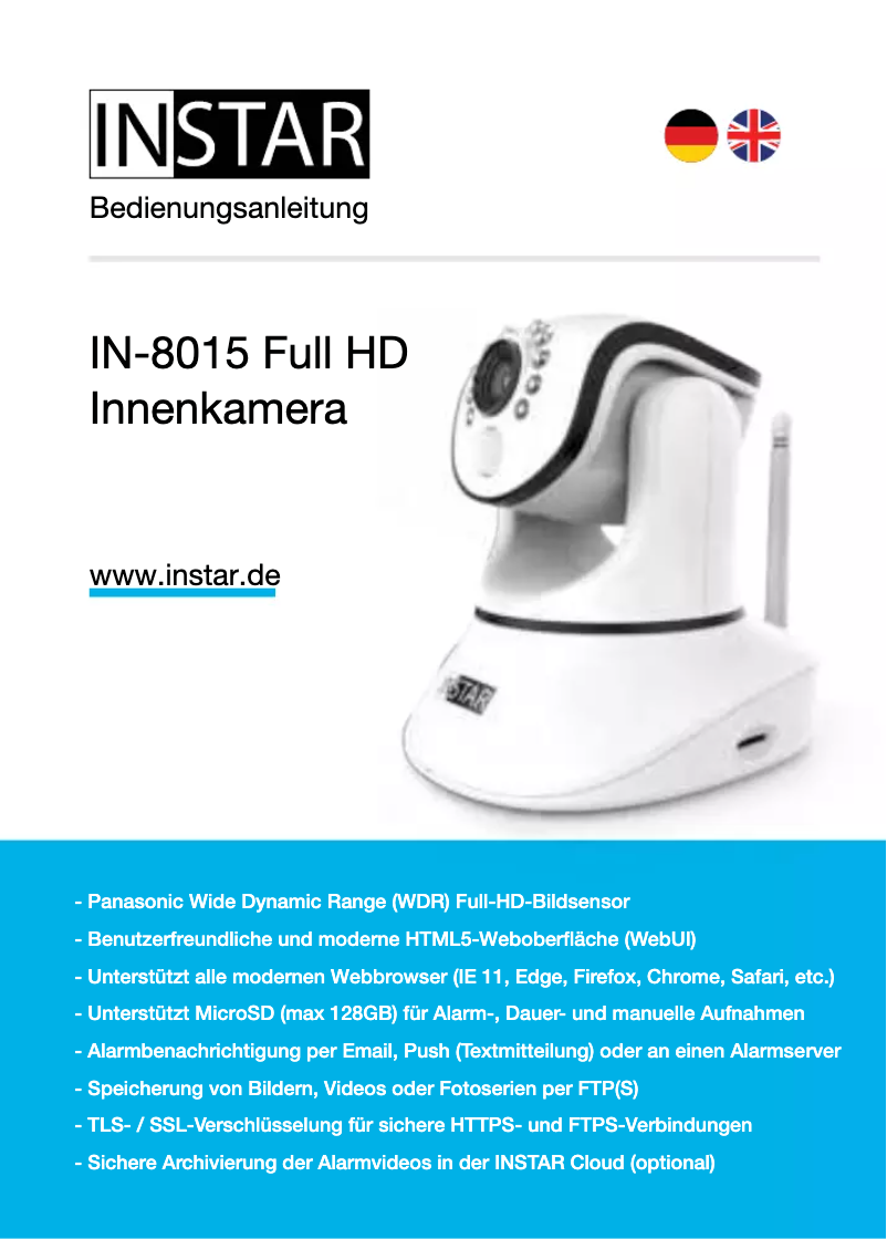 Page 1 de la notice Manuel utilisateur Instar IN-8015