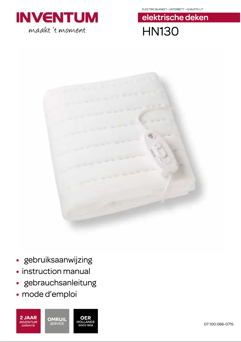 Image de la première page du manuel de l'appareil HN130