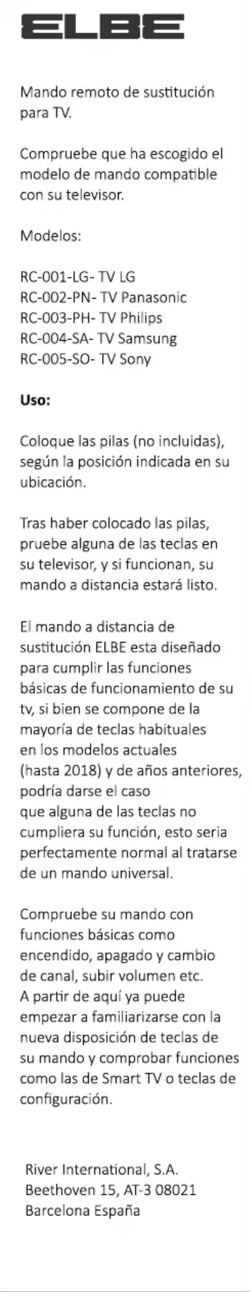 Image de la première page du manuel de l'appareil RC-003-PH