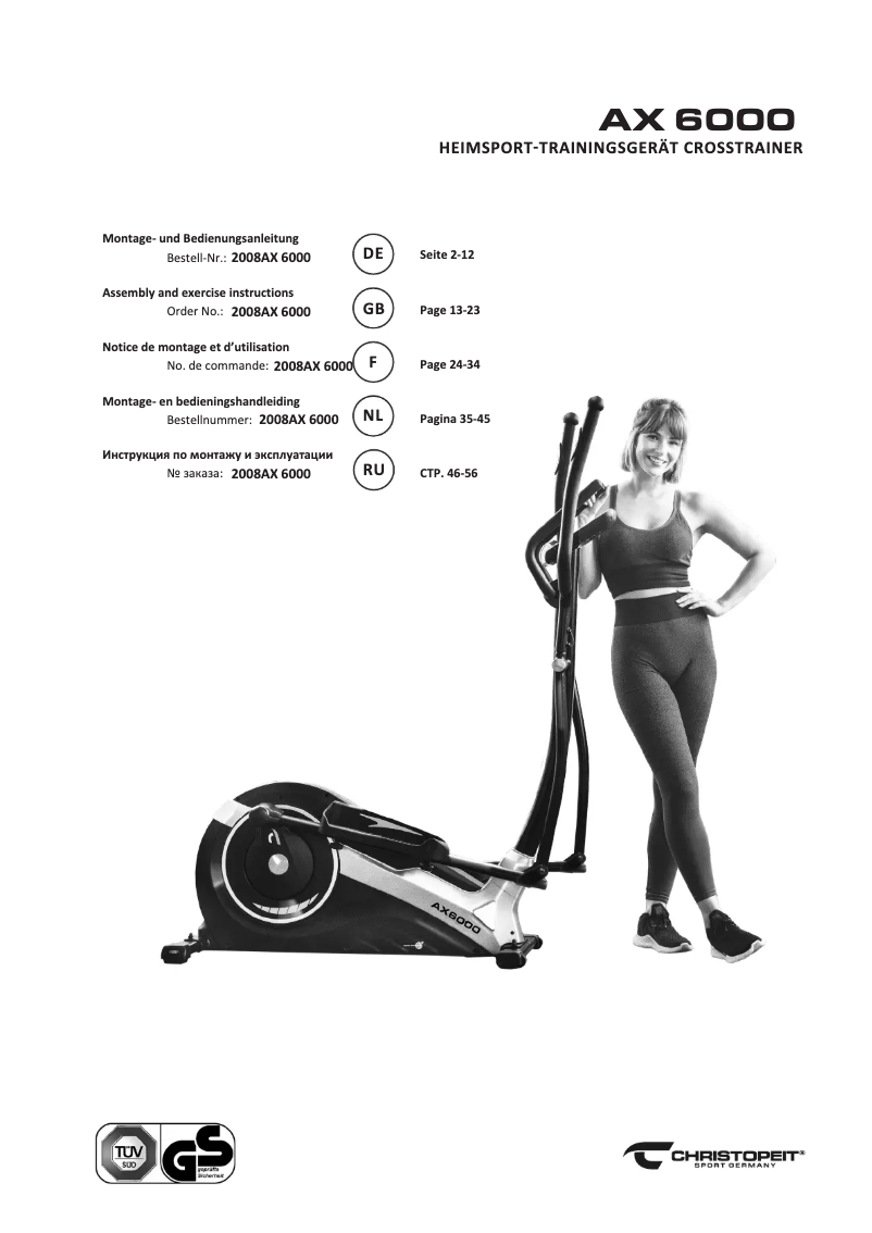 Page 1 de la notice Manuel utilisateur Christopeit AX 6000