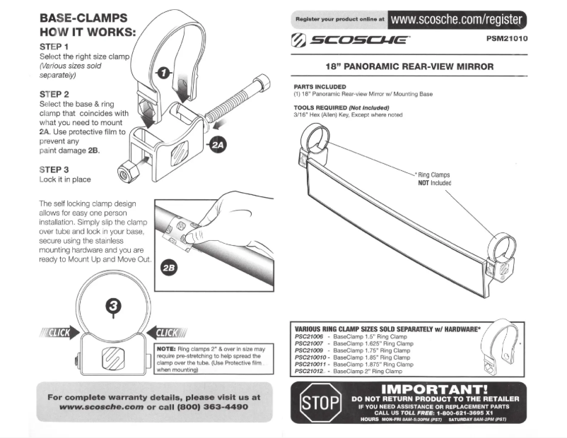 Page 1 de la notice Manuel utilisateur Scosche PSM21010