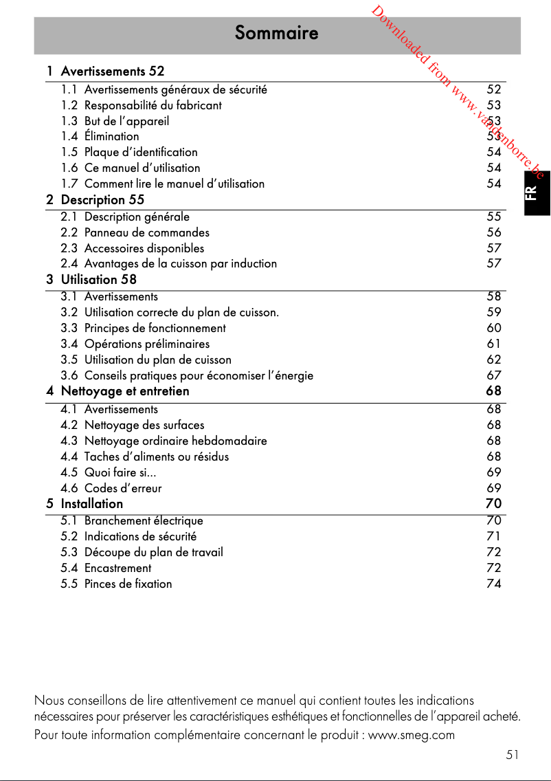 Image de la première page du manuel de l'appareil SI5952B