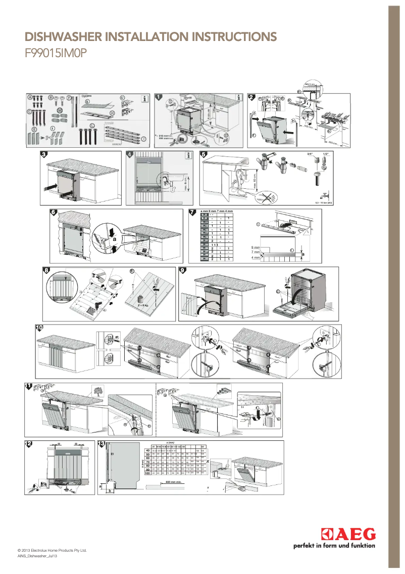 Image de la première page du manuel de l'appareil F99015IM0P