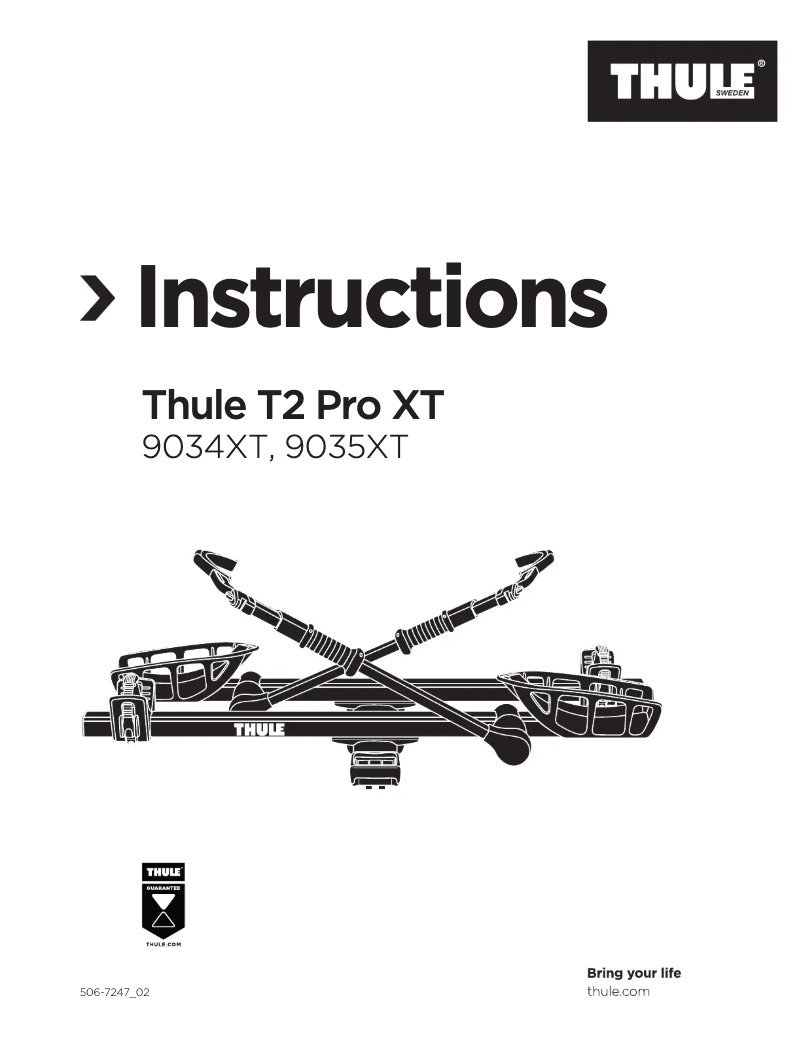 Page 1 de la notice Mode d'emploi Thule T2 Pro XT