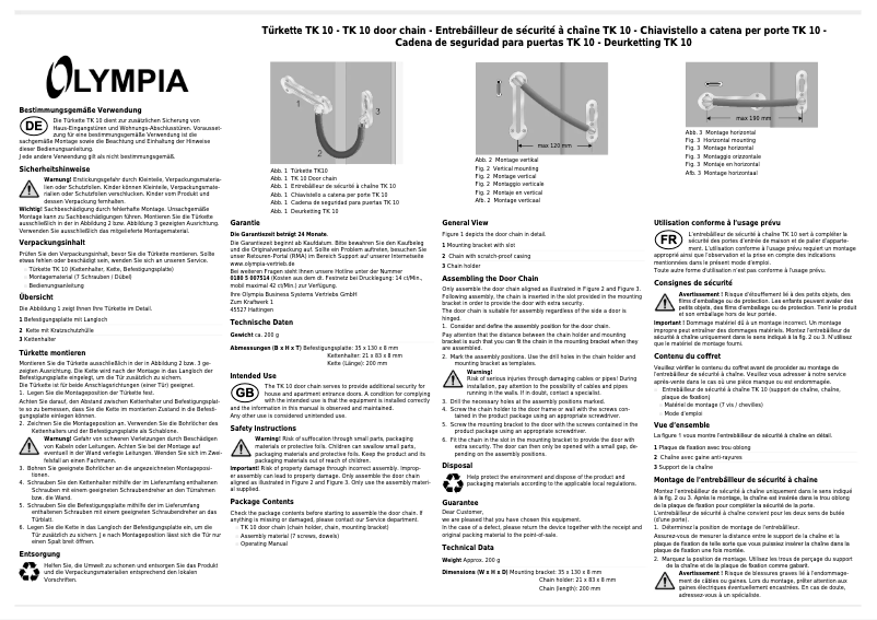 Image de la première page du manuel de l'appareil TK 10